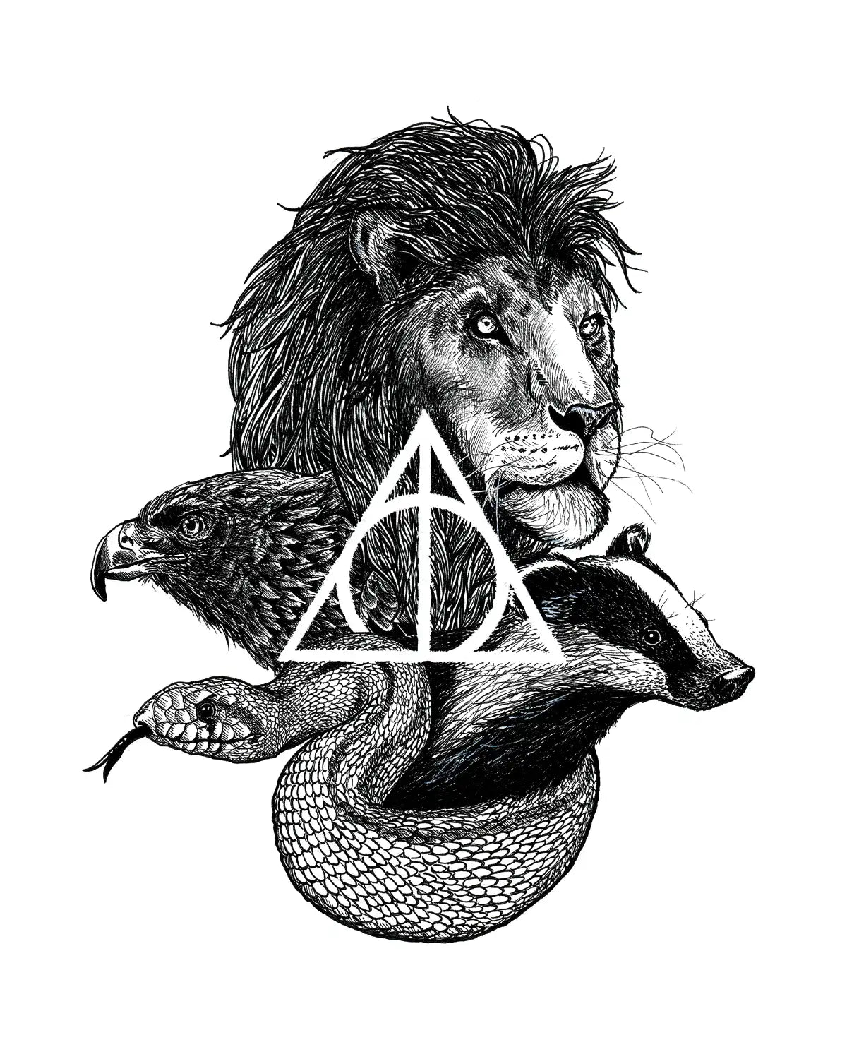 Animaux, Poudlard et Reliques (Original A4)