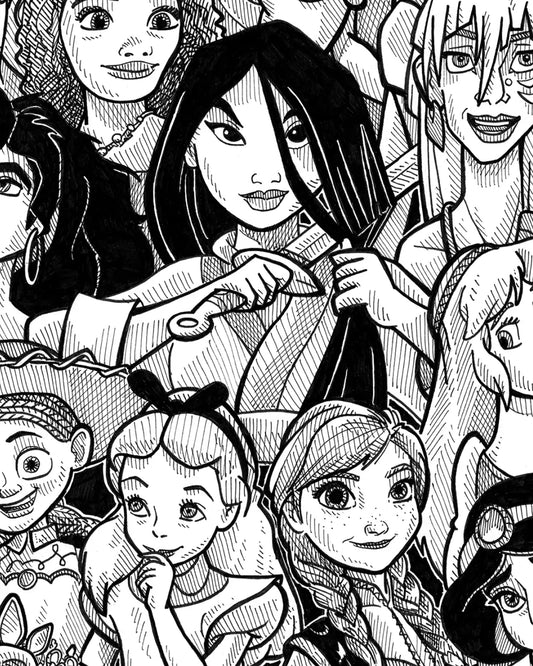 Princesses Disney (Original A3)