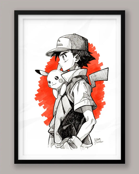 Sacha et Pikachu