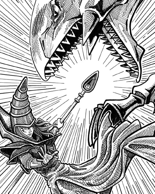 Dragon Blanc VS Magicien Sombre