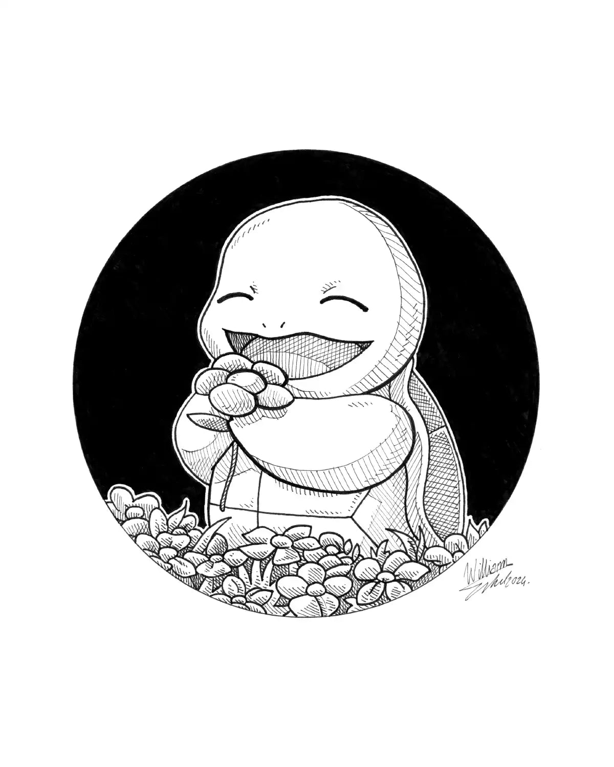 Carapuce et sa fleur