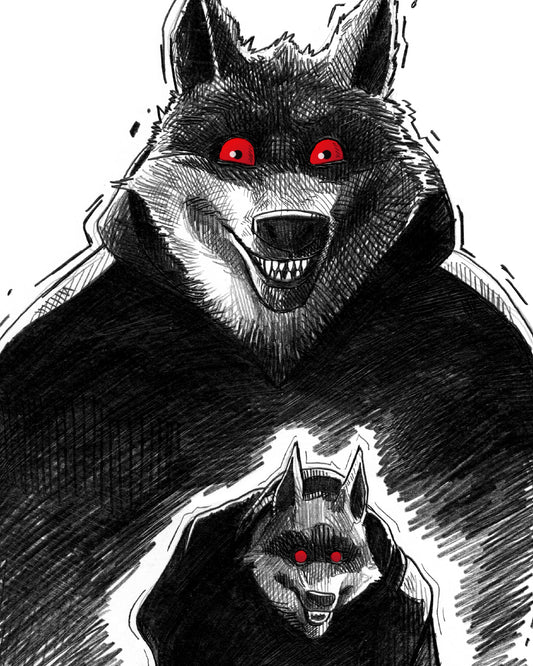 Le Loup - Chat Potté 2 (Original A4)