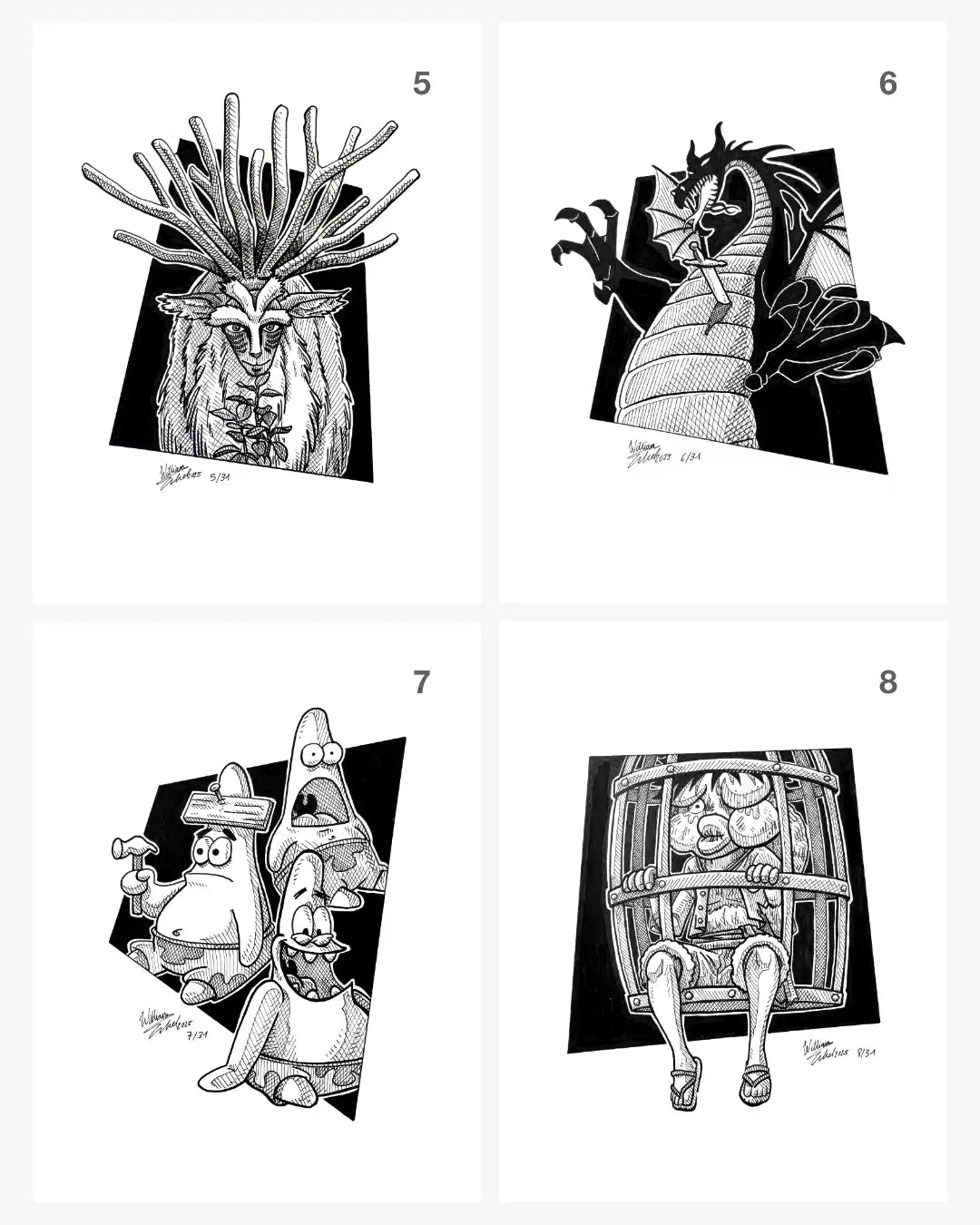 Inktober 2025 (31 Prints)