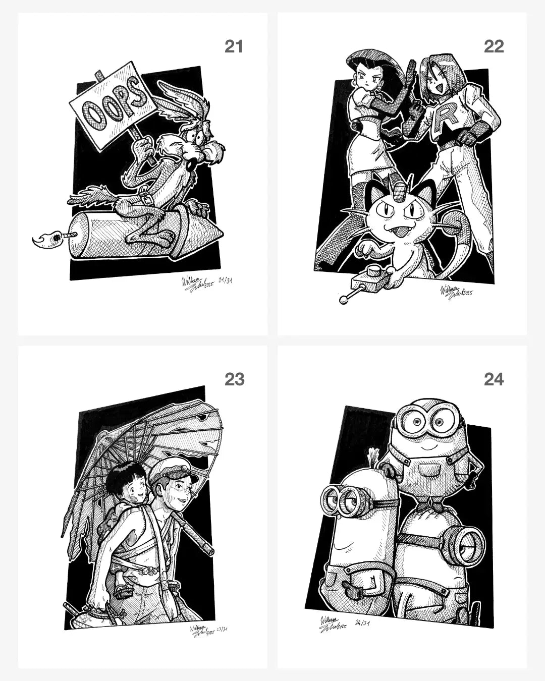 Inktober 2025 (31 Prints)