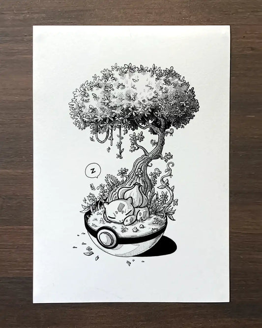Sieste Bulbizarre (Original A4)