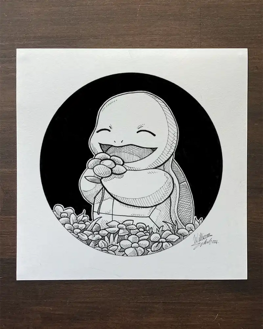Carapuce et sa fleur (Original)