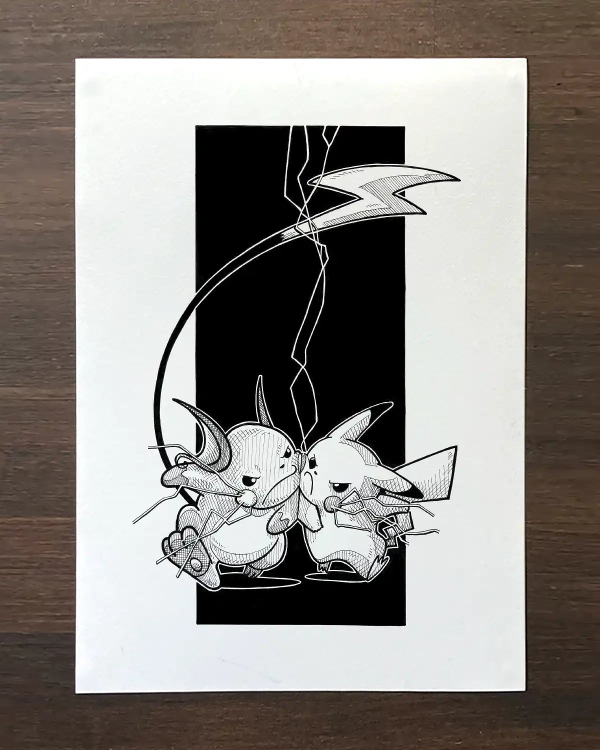 Pikachu VS Raichu (Original A4)