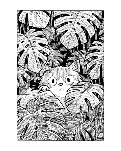 Le petit chat caché