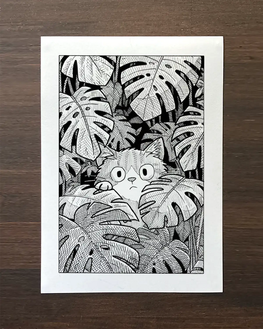Le petit chat caché (Original A5)