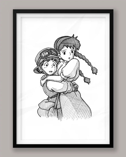 Pazu et Sheeta Ghibli