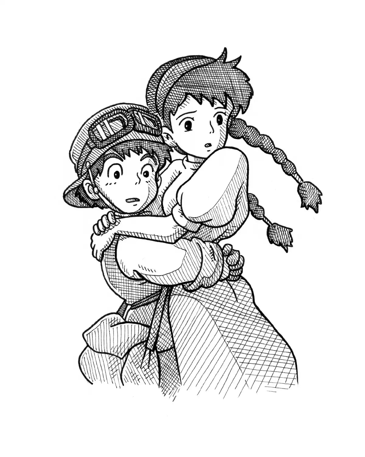 Pazu et Sheeta Ghibli