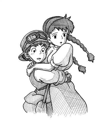Pazu et Sheeta Ghibli
