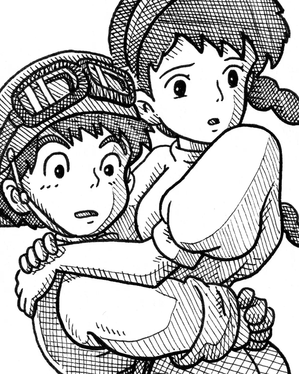 Pazu et Sheeta Ghibli