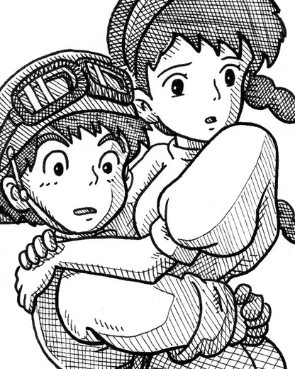Pazu et Sheeta Ghibli