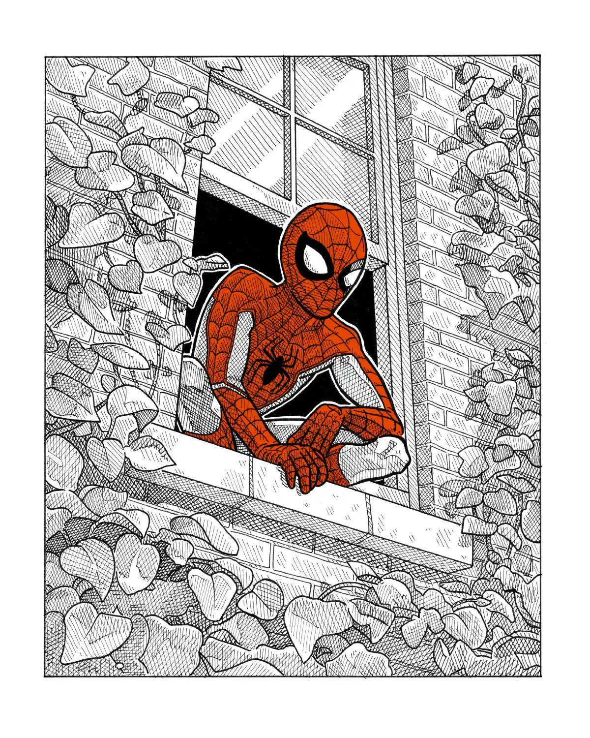 Spider-Man à la fenêtre