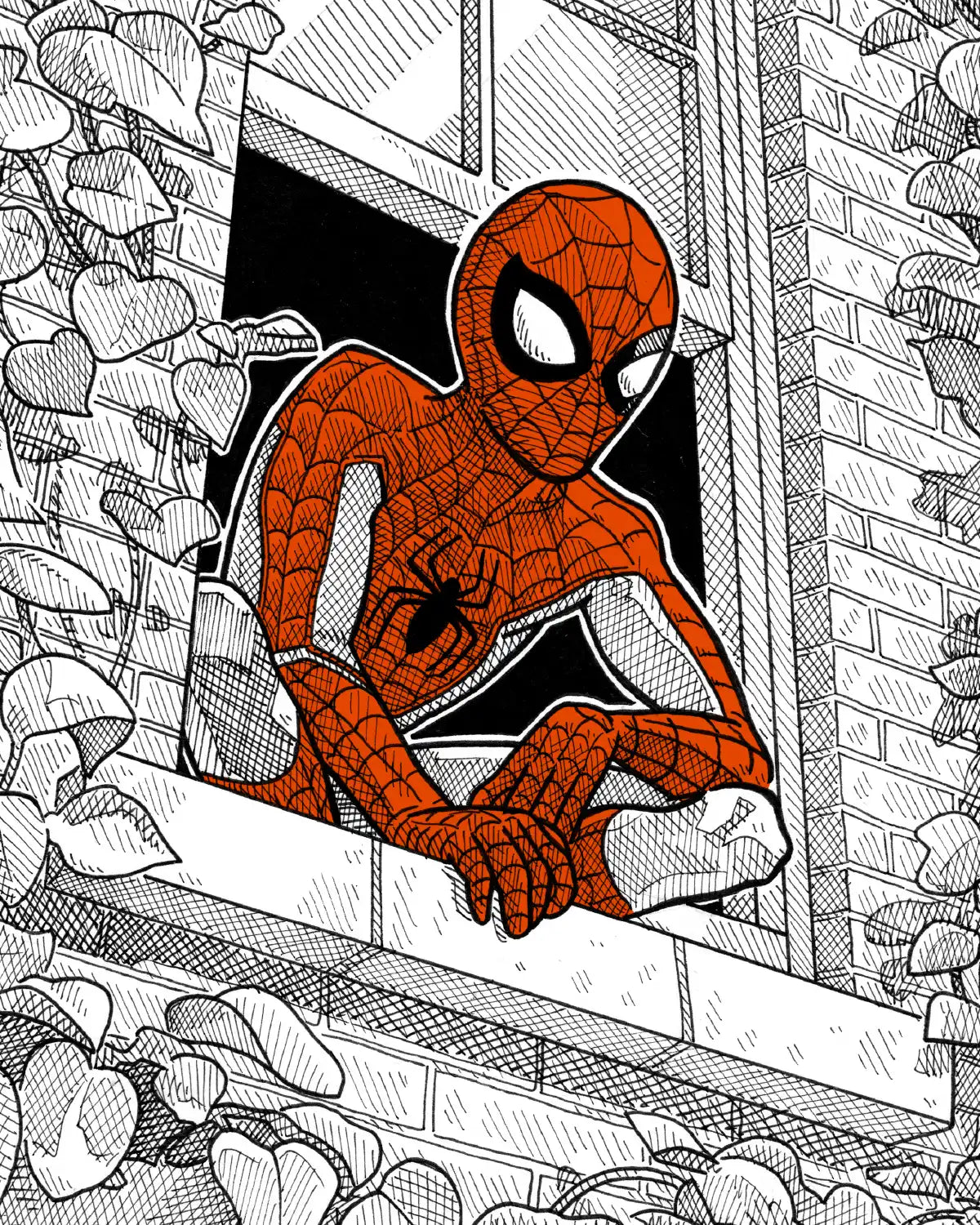 Spider-Man à la fenêtre