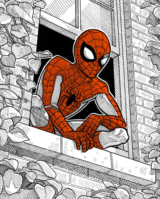 Spider-Man à la fenêtre